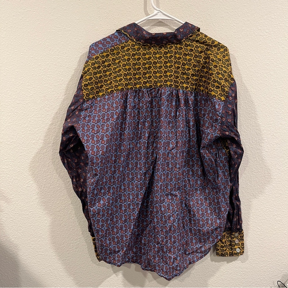 NEW Urban Outfitters Multicolor Patchwork paisley print Shirt size xsmall - Picture 8 of 10